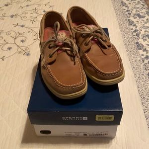 Sperry Bluefish Linen/Rose plaid